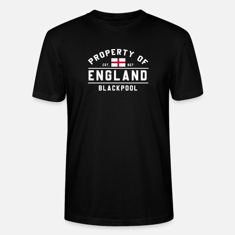 Drapeau de l’Angleterre Blackpool Emblem - T-shirt bio CRAFTER Stanley Stella Unisexe - noir