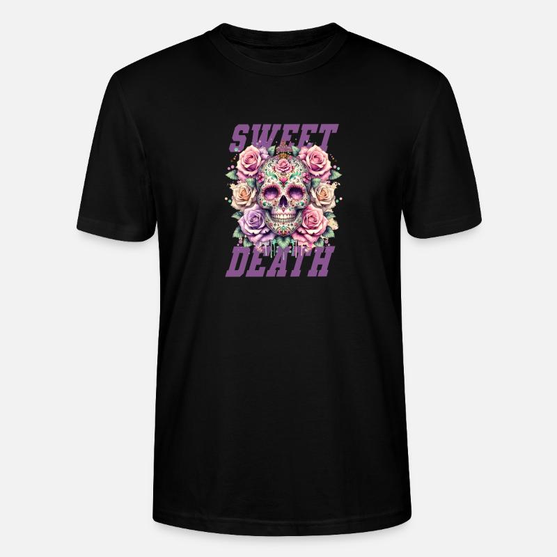 Fleurs Crâne Beauté Floraison - T-shirt bio CRAFTER Stanley Stella Unisexe - noir