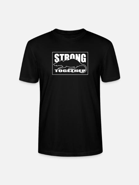 Unity Rodent Silhouette Graphic Tee white - Stanley/Stella CRAFTER Unisex Organic T-Shirt - black