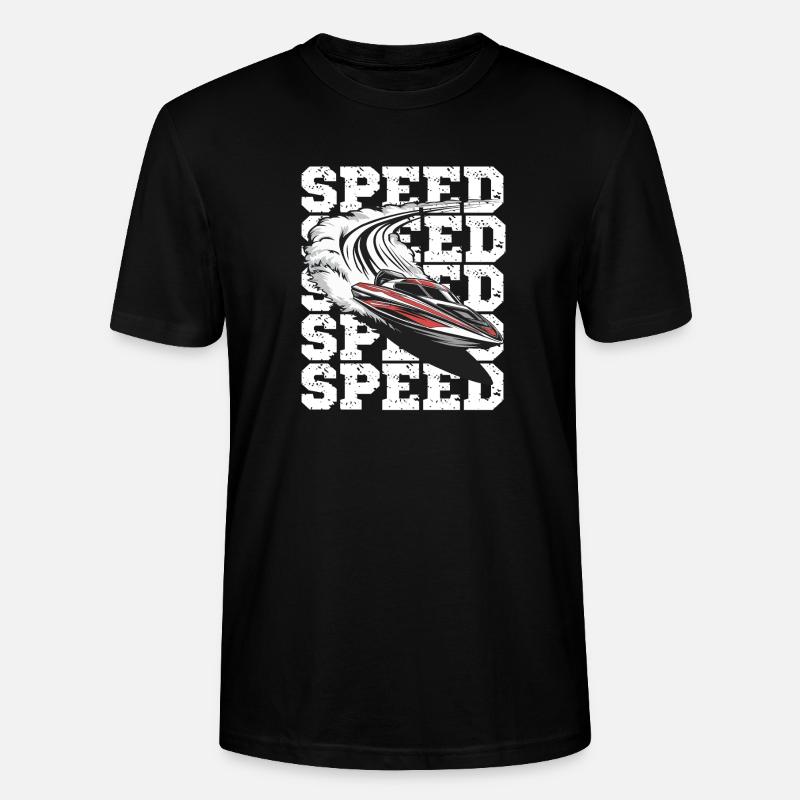  Geschwindigkeit Motorboot Abenteuer - Stanley/Stella Unisex Bio-T-Shirt CRAFTER - Schwarz