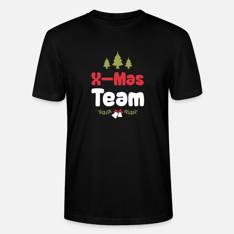 X-Mas Team - Stanley/Stella Unisex Bio-T-Shirt CRAFTER - Schwarz