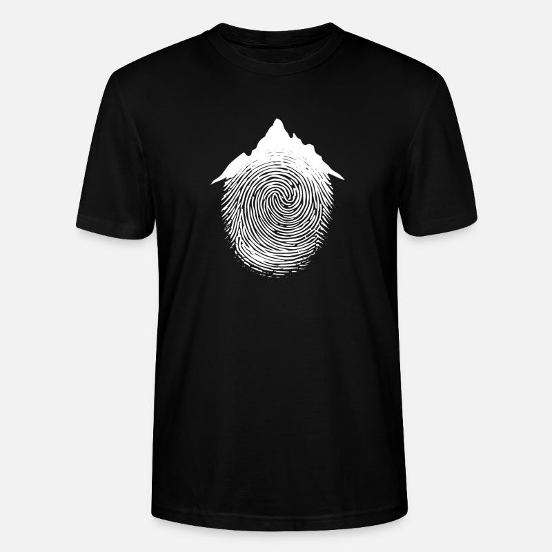 Wanderer Bergsteiger Kunst Klettern - Stanley/Stella Unisex Bio-T-Shirt CRAFTER - Schwarz