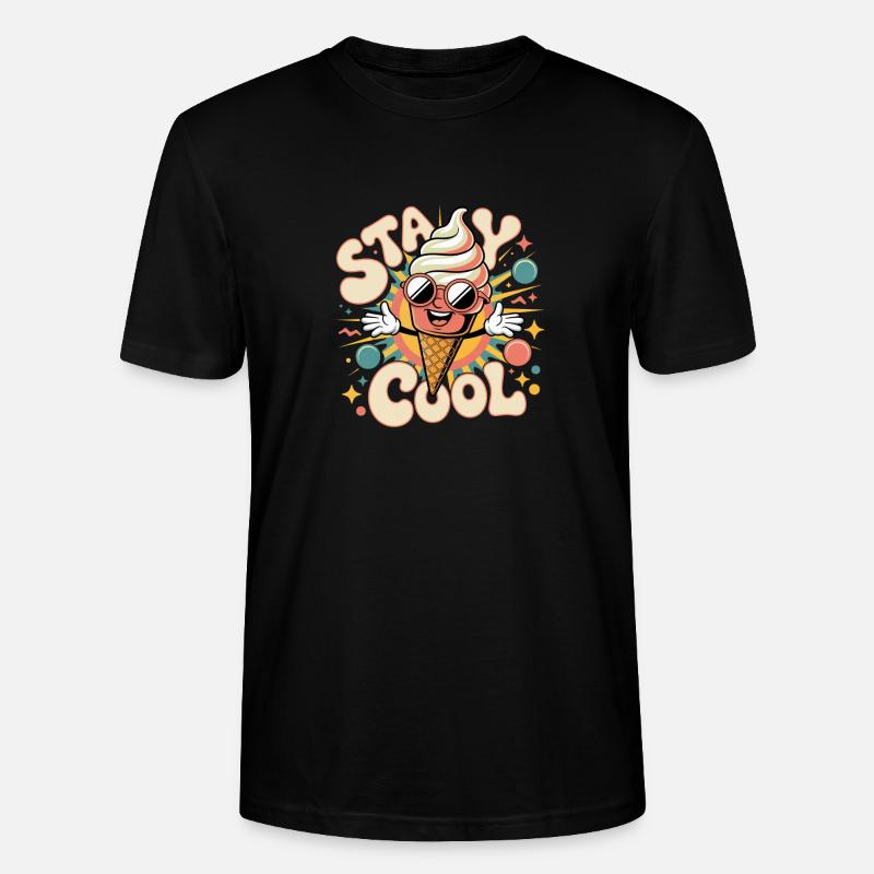 Retro Eiscreme - Stanley/Stella Unisex Bio-T-Shirt CRAFTER - Schwarz
