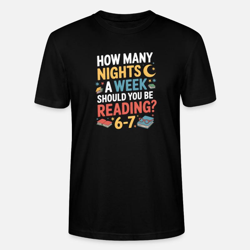 Motivation lecture 6-7 nuits fleurs rétro - T-shirt bio CRAFTER Stanley Stella Unisexe - noir