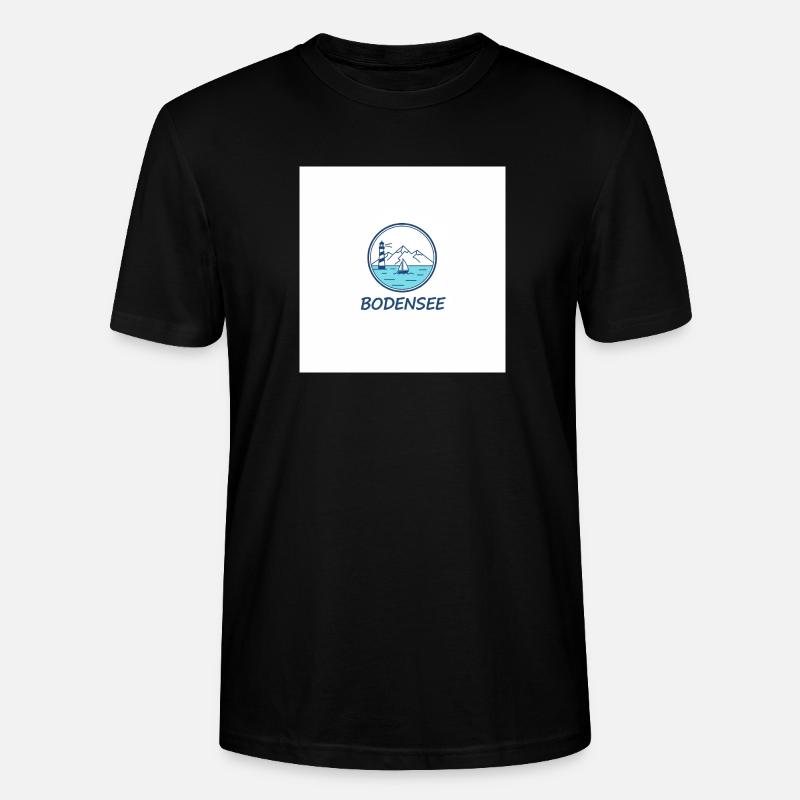 Bodensee Leuchtturm Segelboot - Stanley/Stella Unisex Bio-T-Shirt CRAFTER - Schwarz