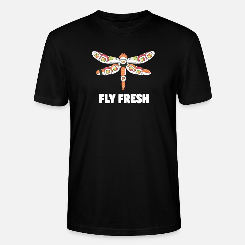 Sushi Dragonfly Fly Fresh - Stanley/Stella Unisex Bio-T-Shirt CRAFTER - Schwarz