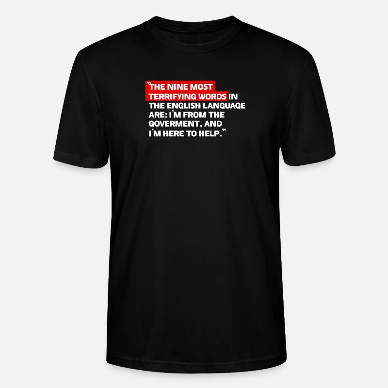 Satirisches Regierungszitat - Stanley/Stella Unisex Bio-T-Shirt CRAFTER - Schwarz