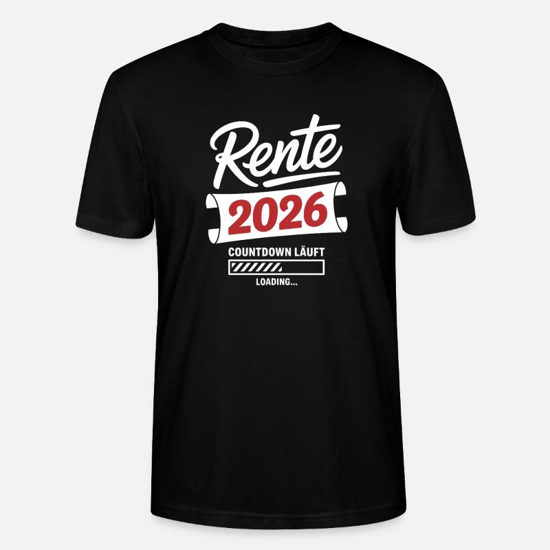 Rente 2026 Countdown Läuft - Stanley/Stella Unisex Bio-T-Shirt CRAFTER - Schwarz