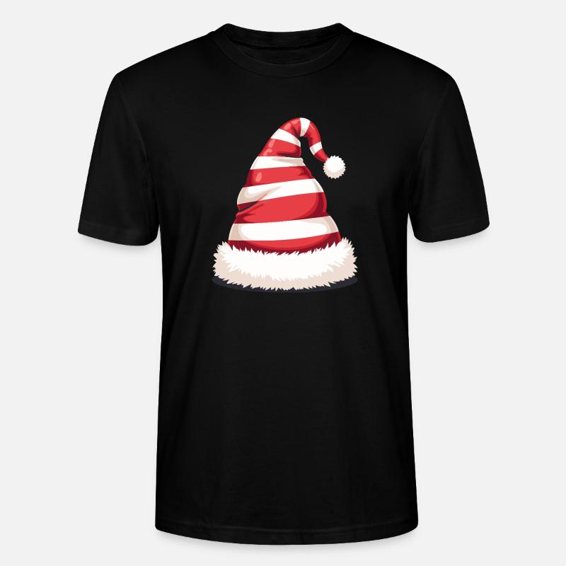 Candy Stripe Santa Hat - Stanley/Stella Unisex Bio-T-Shirt CRAFTER - Schwarz