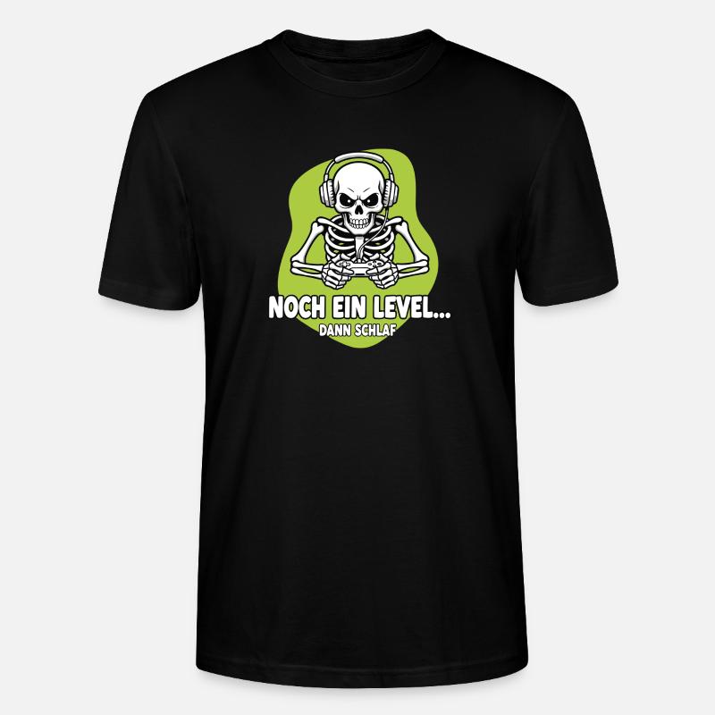 Gamer Skelett Noch Ein Level - Stanley/Stella Unisex Bio-T-Shirt CRAFTER - Schwarz