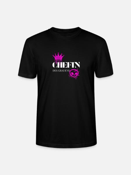 Chefin des Grauens – Witziger Frauen Spruch - Stanley/Stella CRAFTER Unisex Organic T-Shirt - black