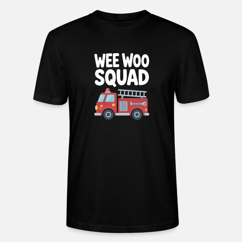 Wee Woo Squad Feuerwehr Auto Spass - Stanley/Stella Unisex Bio-T-Shirt CRAFTER - Schwarz