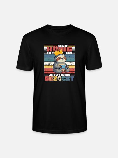 Der König am zocken - Stanley/Stella Unisex Bio-T-Shirt CRAFTER - Schwarz