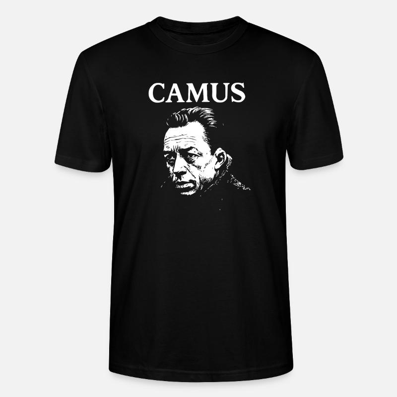 Albert Camus existenzielles Noir-Porträt - Stanley/Stella Unisex Bio-T-Shirt CRAFTER - Schwarz