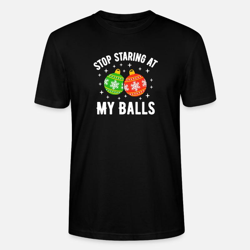 Arrête de fixer mes couilles - T-shirt bio CRAFTER Stanley Stella Unisexe - noir