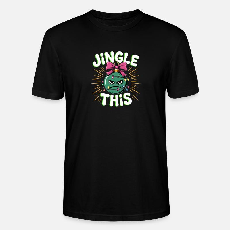 Jingle This Lustige Weihnachtskugel - Stanley/Stella Unisex Bio-T-Shirt CRAFTER - Schwarz