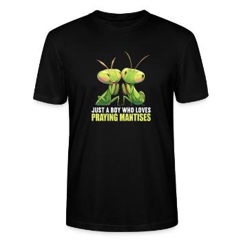 Mantes religieuses Mantes religieuses - T-shirt bio CRAFTER Stanley Stella Unisexe - noir - Devant - Alina (178cm) & Michal (187cm)