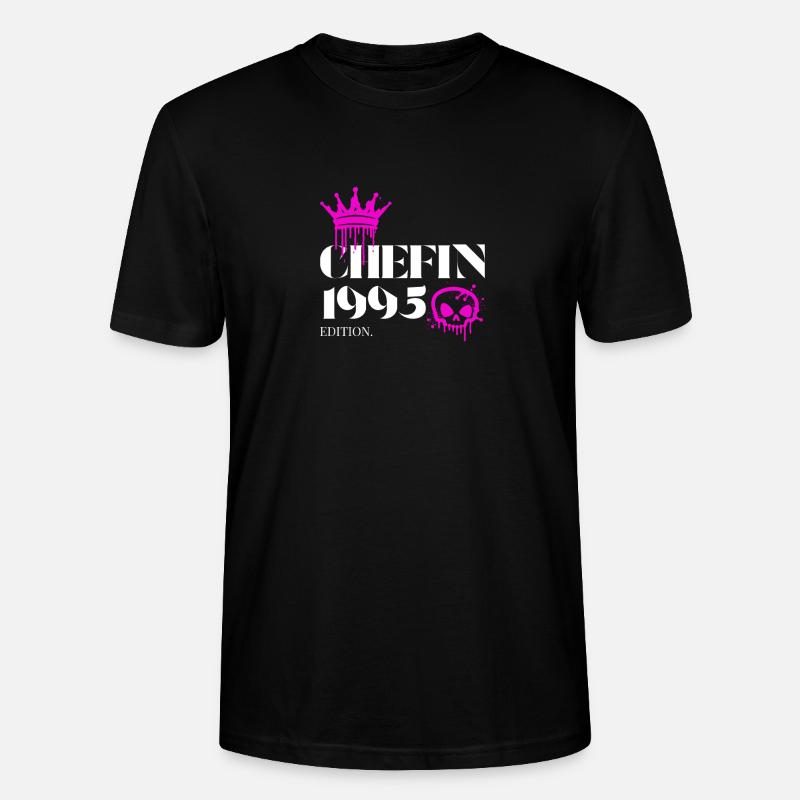 Édition Chefin 1995 30e anniversaire Déclaration - T-shirt bio CRAFTER Stanley Stella Unisexe - noir