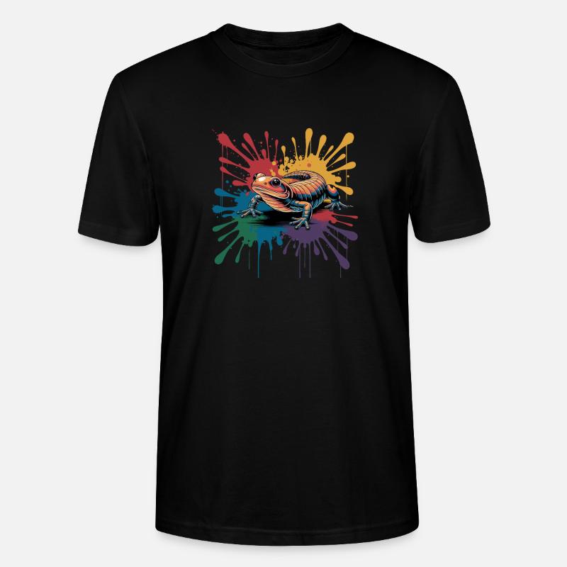  Bunter Salamander Mit Farbklecks Splash Für - Stanley/Stella Unisex Bio-T-Shirt CRAFTER - Schwarz