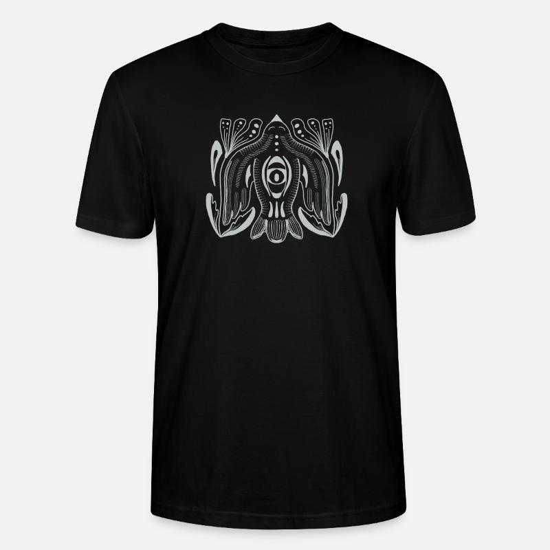 Mandala style eye with tentacle tendrils - Stanley/Stella CRAFTER Unisex Organic T-Shirt - black