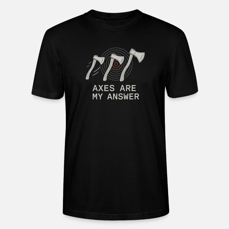 Frauen Axtwerfen Geschenk I Steckäxte - Stanley/Stella Unisex Bio-T-Shirt CRAFTER - Schwarz