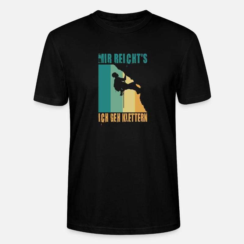 Bouldern Geschenke Klettern Kletterer Boulderer - Stanley/Stella Unisex Bio-T-Shirt CRAFTER - Schwarz