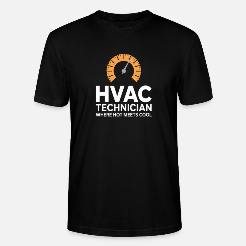 HVAC Reparatur Klima Technik Experte Arbeiter - Stanley/Stella Unisex Bio-T-Shirt CRAFTER - Schwarz