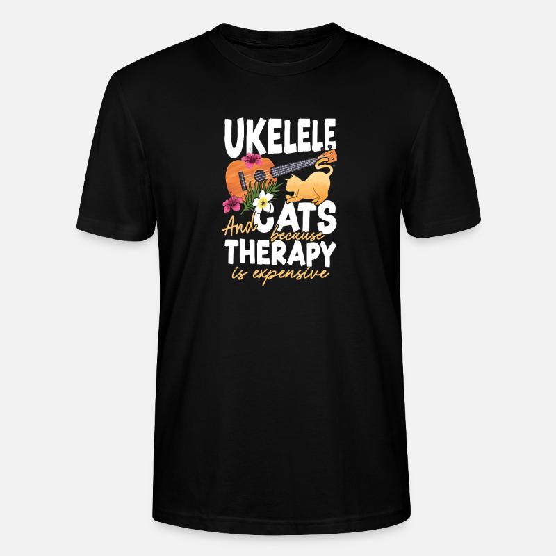 Ukulélé hawaïen ukulélé Ukulélé chat - T-shirt bio CRAFTER Stanley Stella Unisexe - noir
