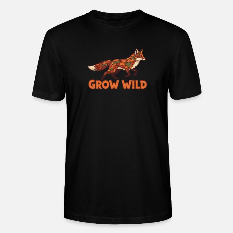 Waldfuchs Patchwork Grow Wild - Stanley/Stella Unisex Bio-T-Shirt CRAFTER - Schwarz
