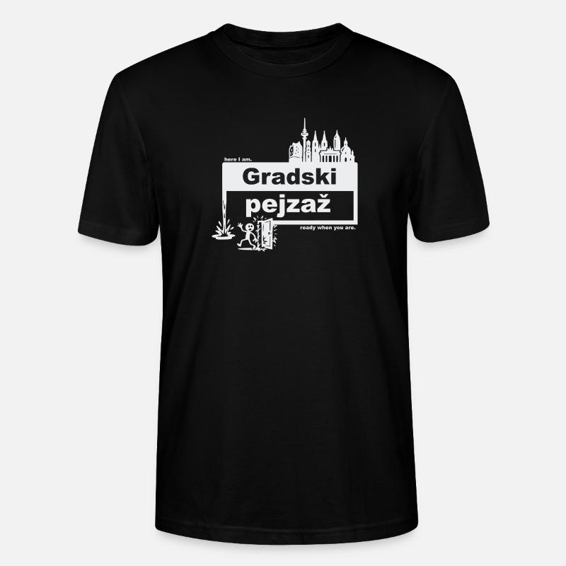 Stadtbild - kroatisch - ready when you are - Stanley/Stella Unisex Bio-T-Shirt CRAFTER - Schwarz