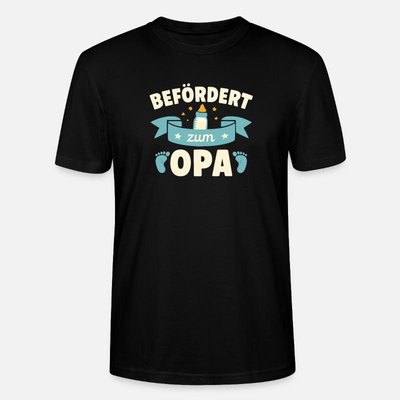 Befördert zum Opa - Stanley/Stella Unisex Bio-T-Shirt CRAFTER - Schwarz