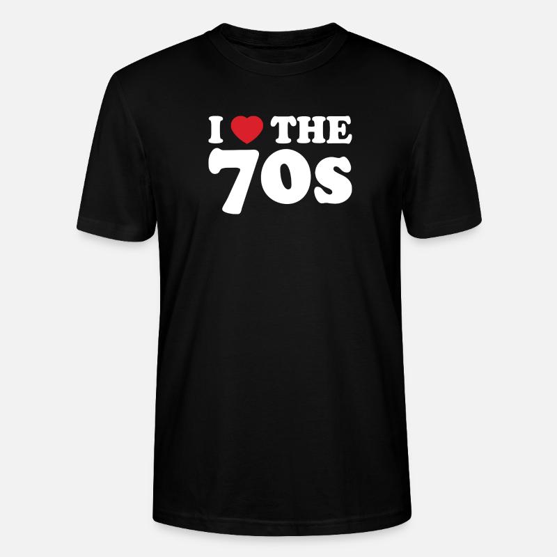 Ich liebe den Retro-Stil der 70er. - Stanley/Stella Unisex Bio-T-Shirt CRAFTER - Schwarz
