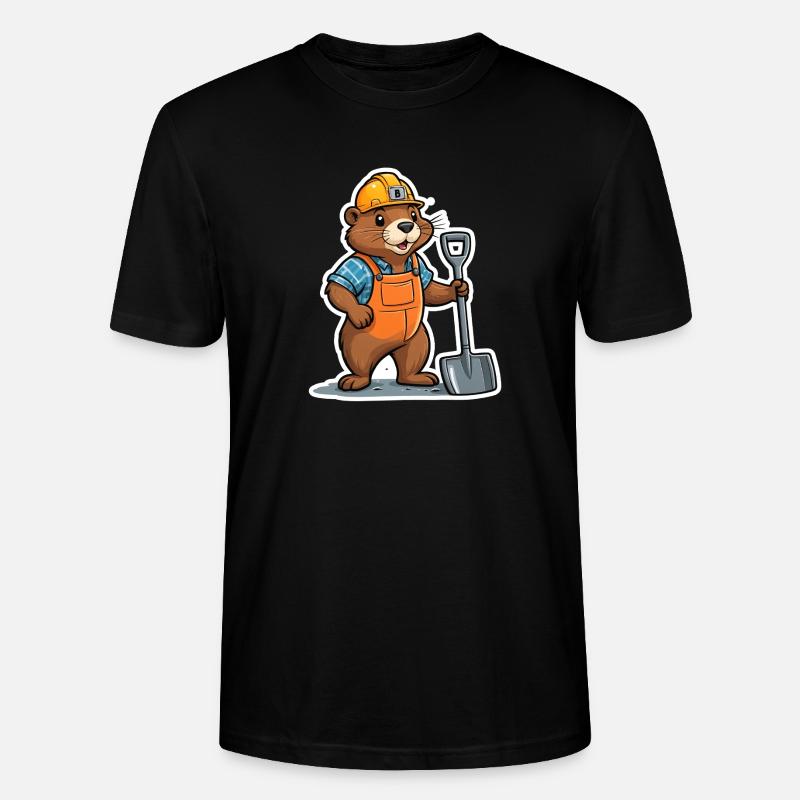 Baustellen Bieber - Stanley/Stella Unisex Bio-T-Shirt CRAFTER - Schwarz