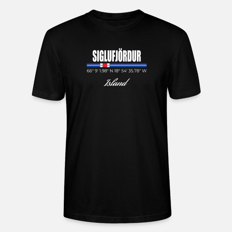 Siglufjördur - Stanley/Stella Unisex Bio-T-Shirt CRAFTER - Schwarz