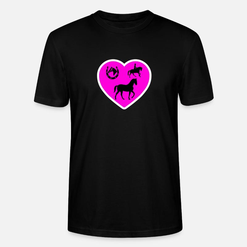 Pferde - Stanley/Stella Unisex Bio-T-Shirt CRAFTER - Schwarz