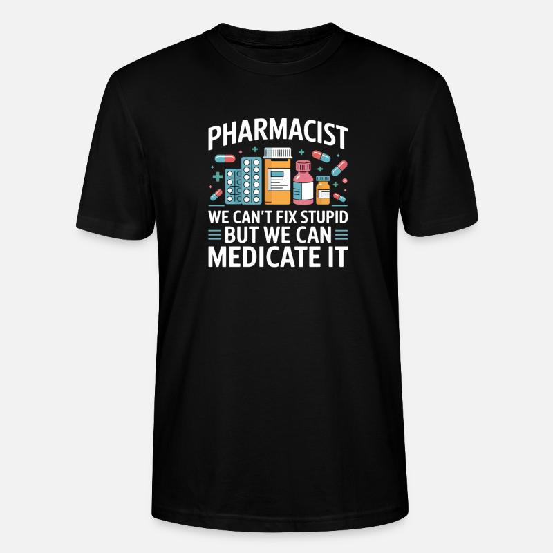 Apotheker Spruch: Medicate It - Stanley/Stella Unisex Bio-T-Shirt CRAFTER - Schwarz