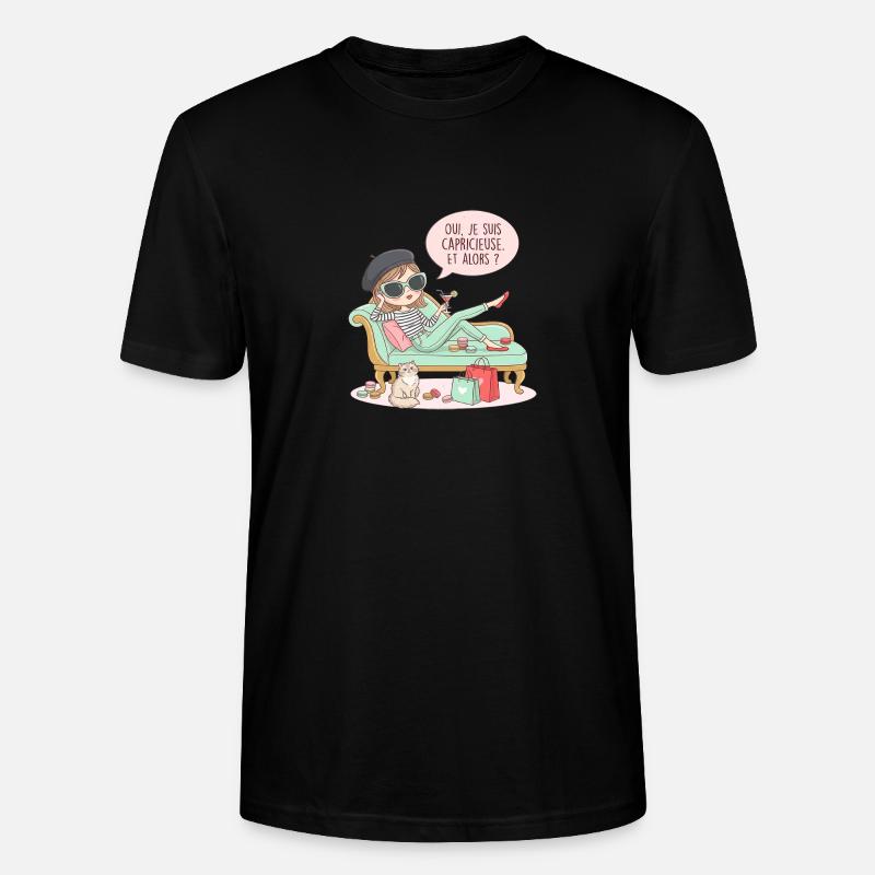 Ich bin launisch und so - Stanley/Stella Unisex Bio-T-Shirt CRAFTER - Schwarz
