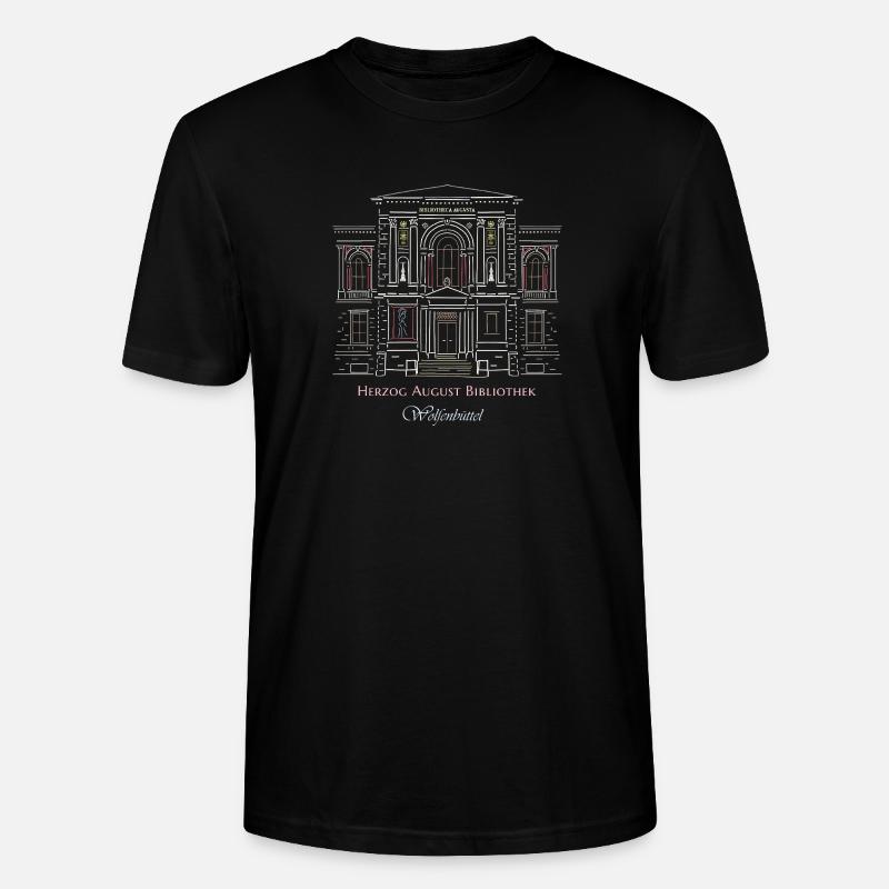 Wolfenbüttel, Bibliothek handgezeichnet - Stanley/Stella Unisex Bio-T-Shirt CRAFTER - Schwarz