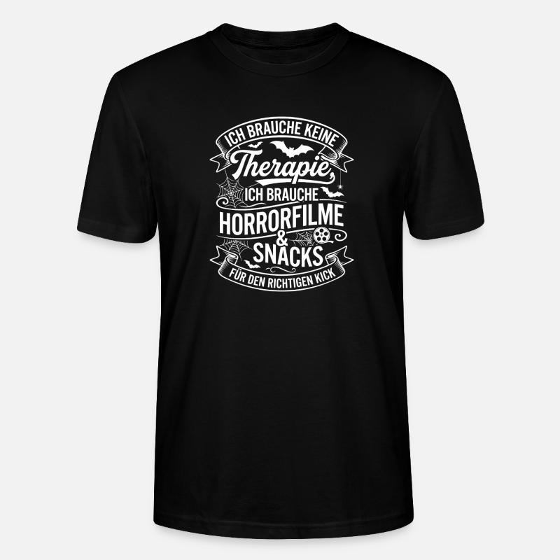 Horrorfilme & Snacks Kick - Stanley/Stella Unisex Bio-T-Shirt CRAFTER - Schwarz