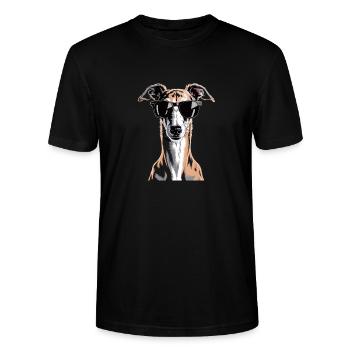 Greyhound Windhund - Stanley/Stella Unisex Bio-T-Shirt CRAFTER - Schwarz - Vorne - Alina (178cm) & Michal (187cm)