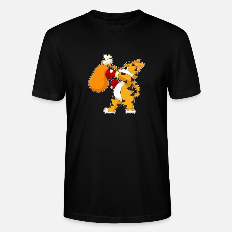 Tiger Boxer Boxhandschuhe Boxen - Stanley/Stella Unisex Bio-T-Shirt CRAFTER - Schwarz