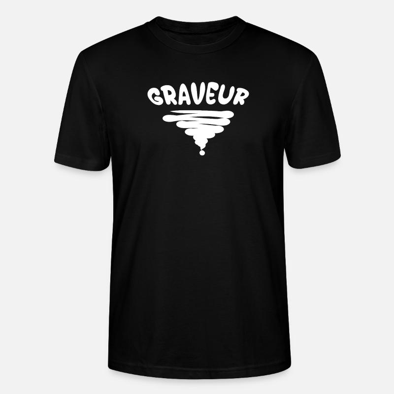 Graveur Wirbelemblem - Stanley/Stella Unisex Bio-T-Shirt CRAFTER - Schwarz