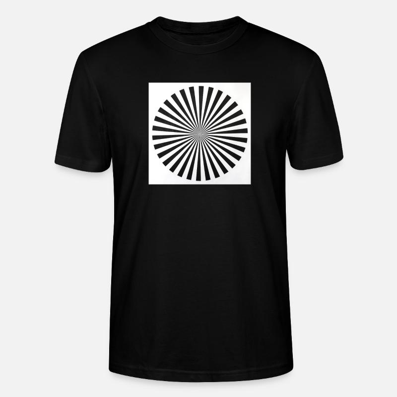 Radiale Optische Täuschung - Stanley/Stella Unisex Bio-T-Shirt CRAFTER - Schwarz