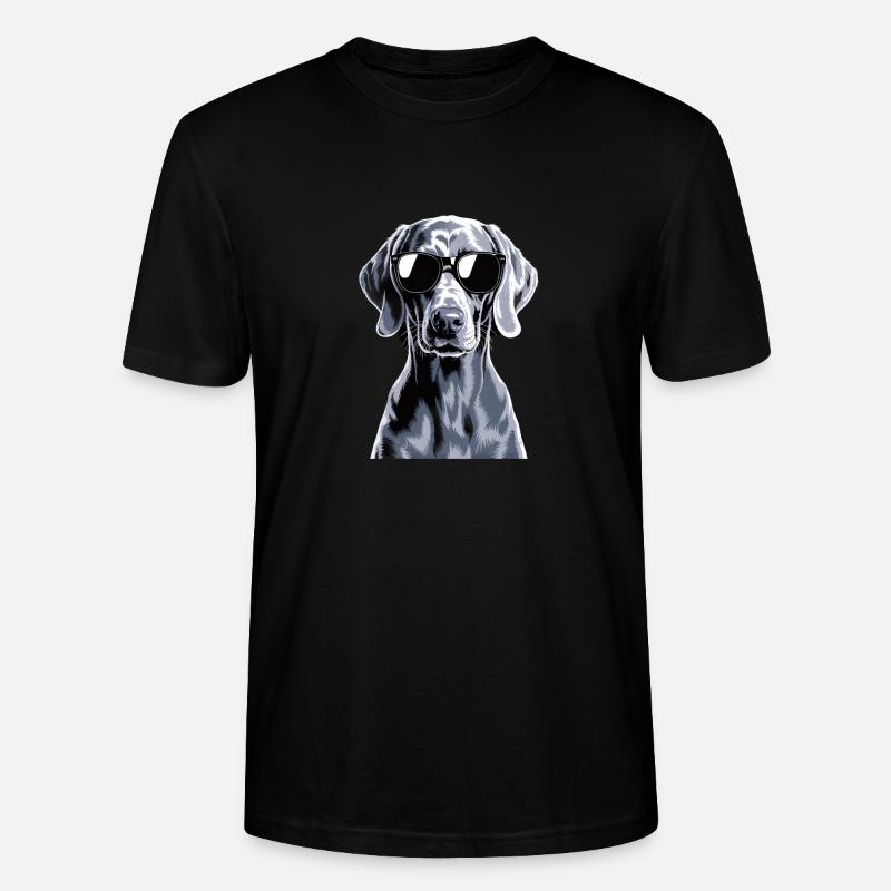Weimaraner - Stanley/Stella Unisex Bio-T-Shirt CRAFTER - Schwarz