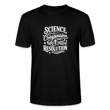 Forensic Nurse Practitioner Compassion Resolution - Stanley/Stella CRAFTER Unisex Organic T-Shirt - black - Front - Alina (178cm) & Michal (187cm)