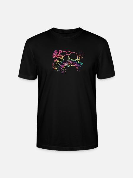 Skeleton Bobsleigh Winter Sports Sled - Stanley/Stella CRAFTER Unisex Organic T-Shirt - black