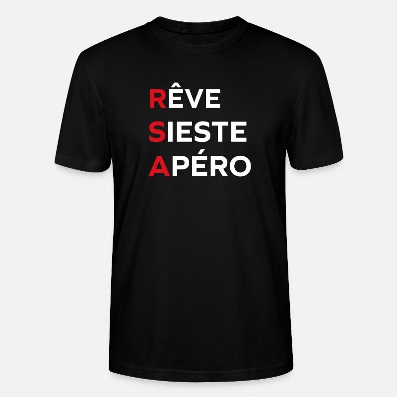 Träume Nickerchen Aperitif rsa - Stanley/Stella Unisex Bio-T-Shirt CRAFTER - Schwarz