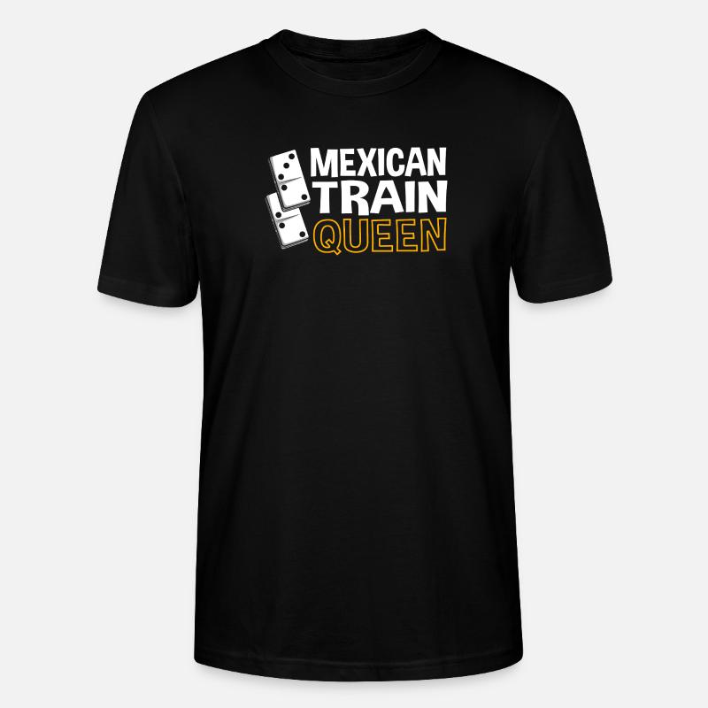 Mexican Train Domino - Stanley/Stella Unisex Bio-T-Shirt CRAFTER - Schwarz