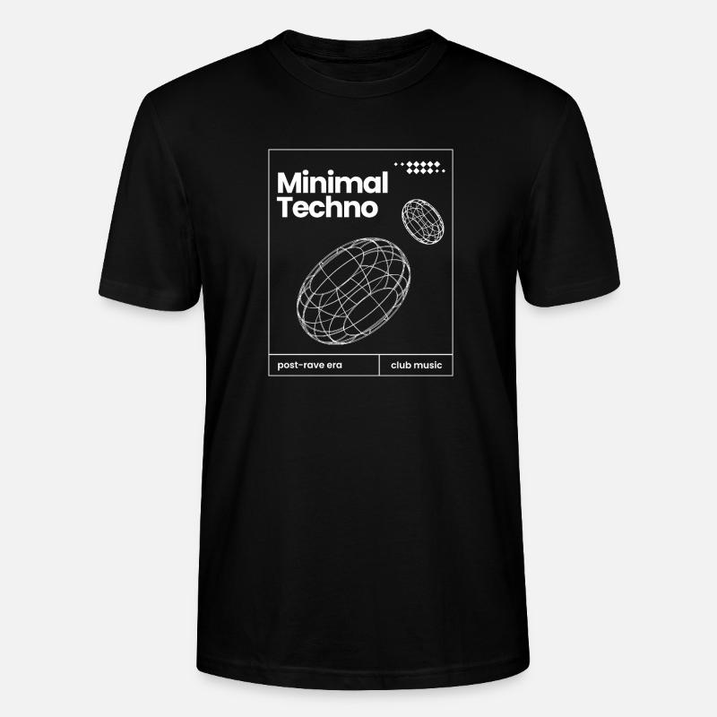 Minimal-Techno-Musik-Sphären-Design - Stanley/Stella Unisex Bio-T-Shirt CRAFTER - Schwarz