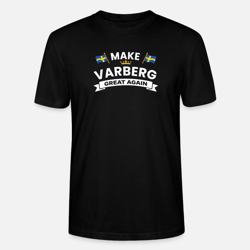 Varberg Pride Banner-Emblem - Stanley/Stella Unisex Bio-T-Shirt CRAFTER - Schwarz